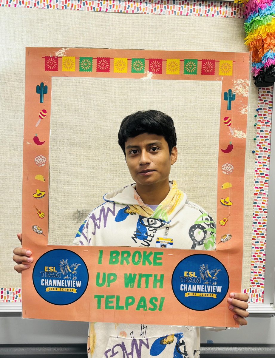 CHS_ESL's tweet photo. We had 123 students meet all TELPAS and EOC exam requirements to exit the ESL program for the 23-24 school year. Our department gave them a little gift and we celebrated them breaking up with TELPAS. We will celebrate a few each day. @DrETontheBorder @tchill_ @ChannelviewISD https://t.co/hXy6vMo0L0