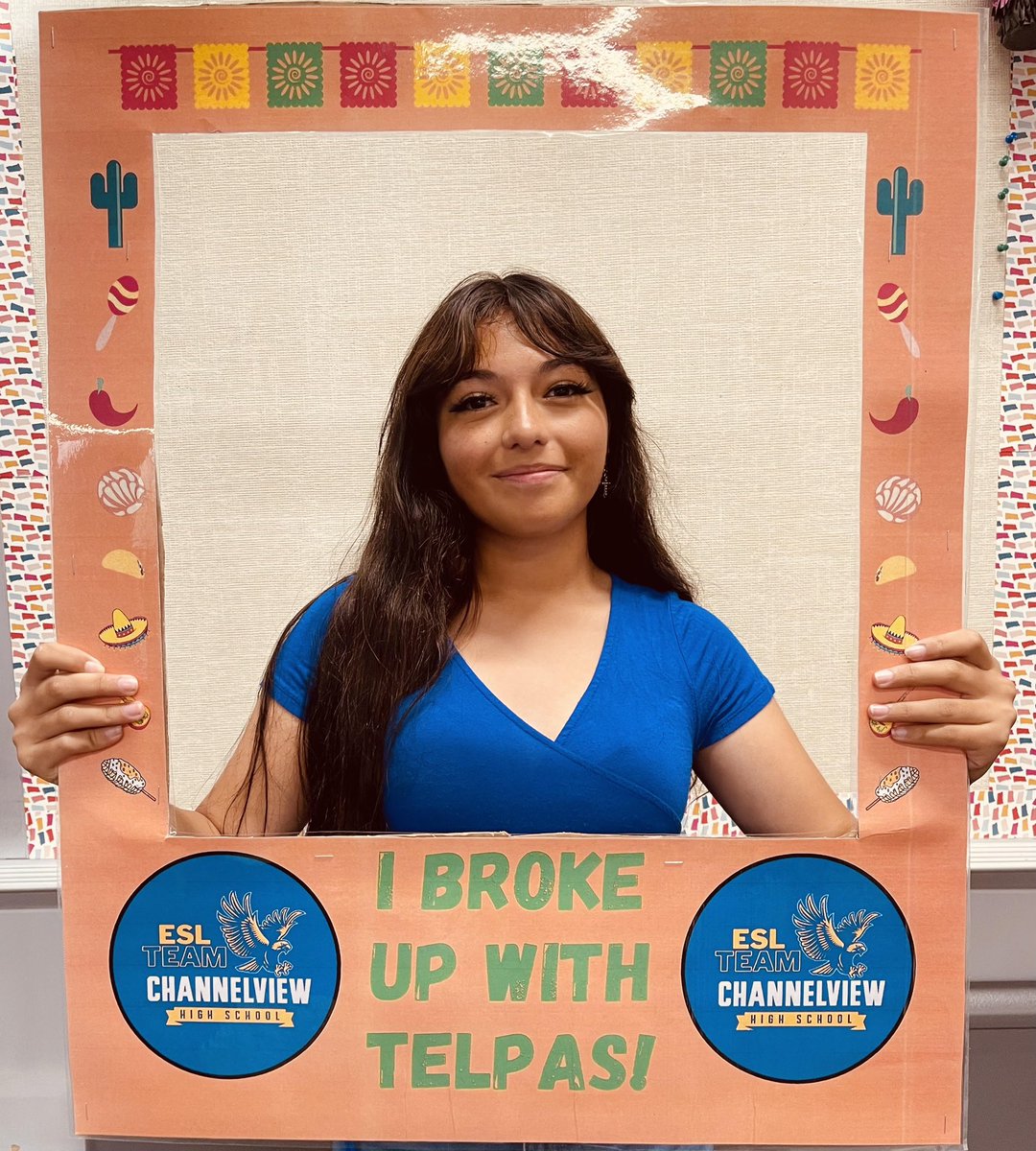 CHS_ESL's tweet photo. We had 123 students meet all TELPAS and EOC exam requirements to exit the ESL program for the 23-24 school year. Our department gave them a little gift and we celebrated them breaking up with TELPAS. We will celebrate a few each day. @DrETontheBorder @tchill_ @ChannelviewISD https://t.co/hXy6vMo0L0