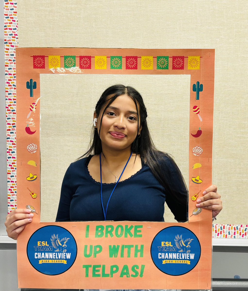 CHS_ESL's tweet photo. We had 123 students meet all TELPAS and EOC exam requirements to exit the ESL program for the 23-24 school year. Our department gave them a little gift and we celebrated them breaking up with TELPAS. We will celebrate a few each day. @DrETontheBorder @tchill_ @ChannelviewISD https://t.co/hXy6vMo0L0