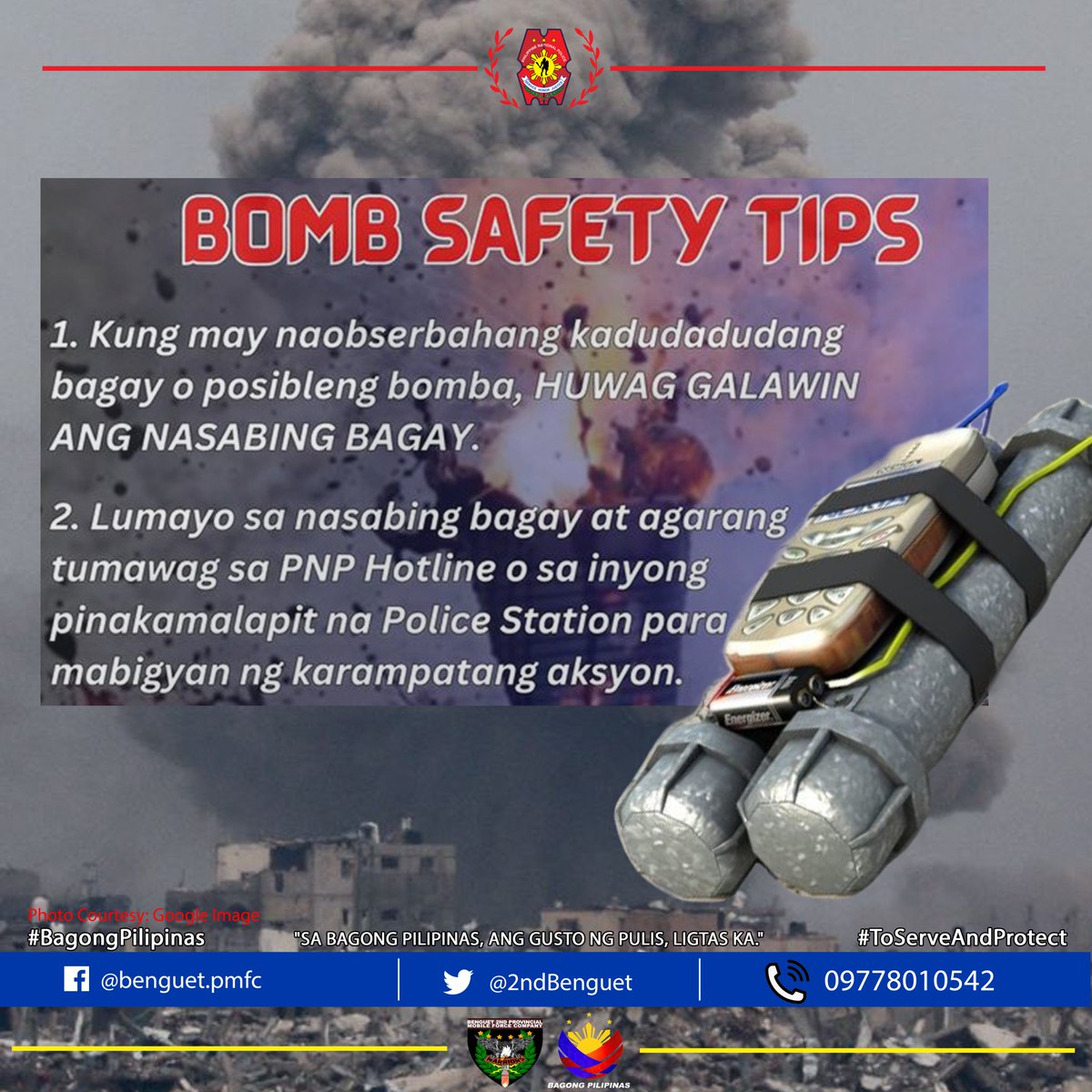 2ndBenguet's tweet photo. 𝐁𝐎𝐌𝐁 𝐀𝐖𝐀𝐑𝐄𝐍𝐄𝐒𝐒 𝐓𝐈𝐏𝐒

#SaBagongPilipinasAngGustongPulisLigtasKa
#ToServeandProtect
#BagongPilipinas https://t.co/nSHDsGtdfQ
