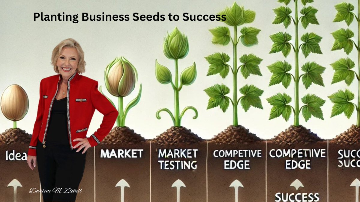 DarleneMZiebell's tweet image. "Success in business is like planting a seed. It takes patience, careful nurturing, and time to grow. Trust the process, test the market, and let your business bloom." — Darlene M. Ziebell  #seedstosuccess #businessboom #darlenemziebell