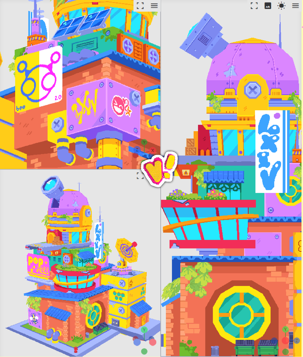 observatory 🔭🐝

#lowpoly #pixelart