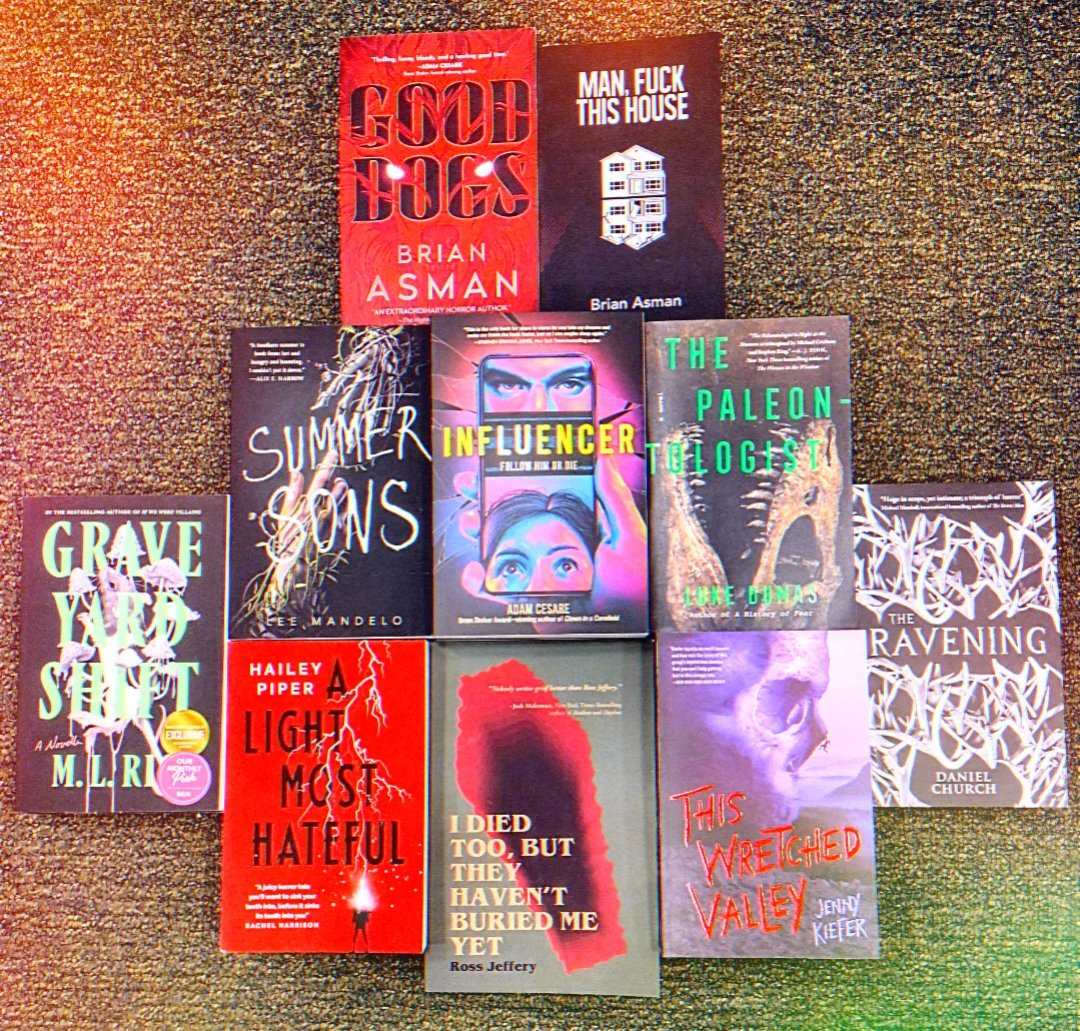 new &amp; restocked horror now available at <a href="/BNSiouxFalls/">B&N Sioux Falls</a> !!
<a href="/thebrianasman/">Brian Asman ON HIATUS</a> @SureAsMel <a href="/leemandelo/">Lee Mandelo</a> <a href="/Adam_Cesare/">Adam Cesare</a> <a href="/TheNewDumas/">Luke Dumas</a> @HaileyPiperSays <a href="/RossJeffery_/">Ross Jeffery</a> <a href="/_jennykiefer/">Jenny Kiefer | THIS WRETCHED VALLEY</a> @DannyTheChurch