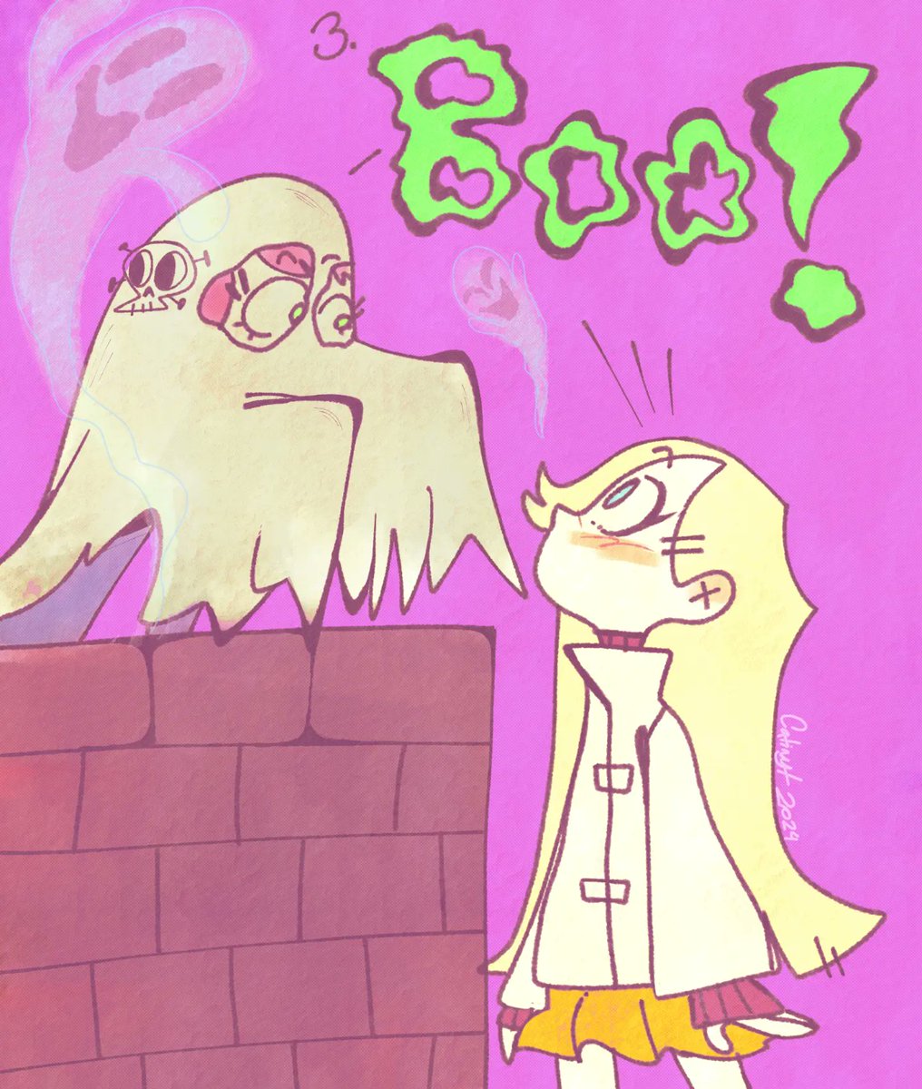 Catinyt's tweet photo. 3rd day of Spookysweetober: Boo!✨👻 https://t.co/hZGLeJW1W0