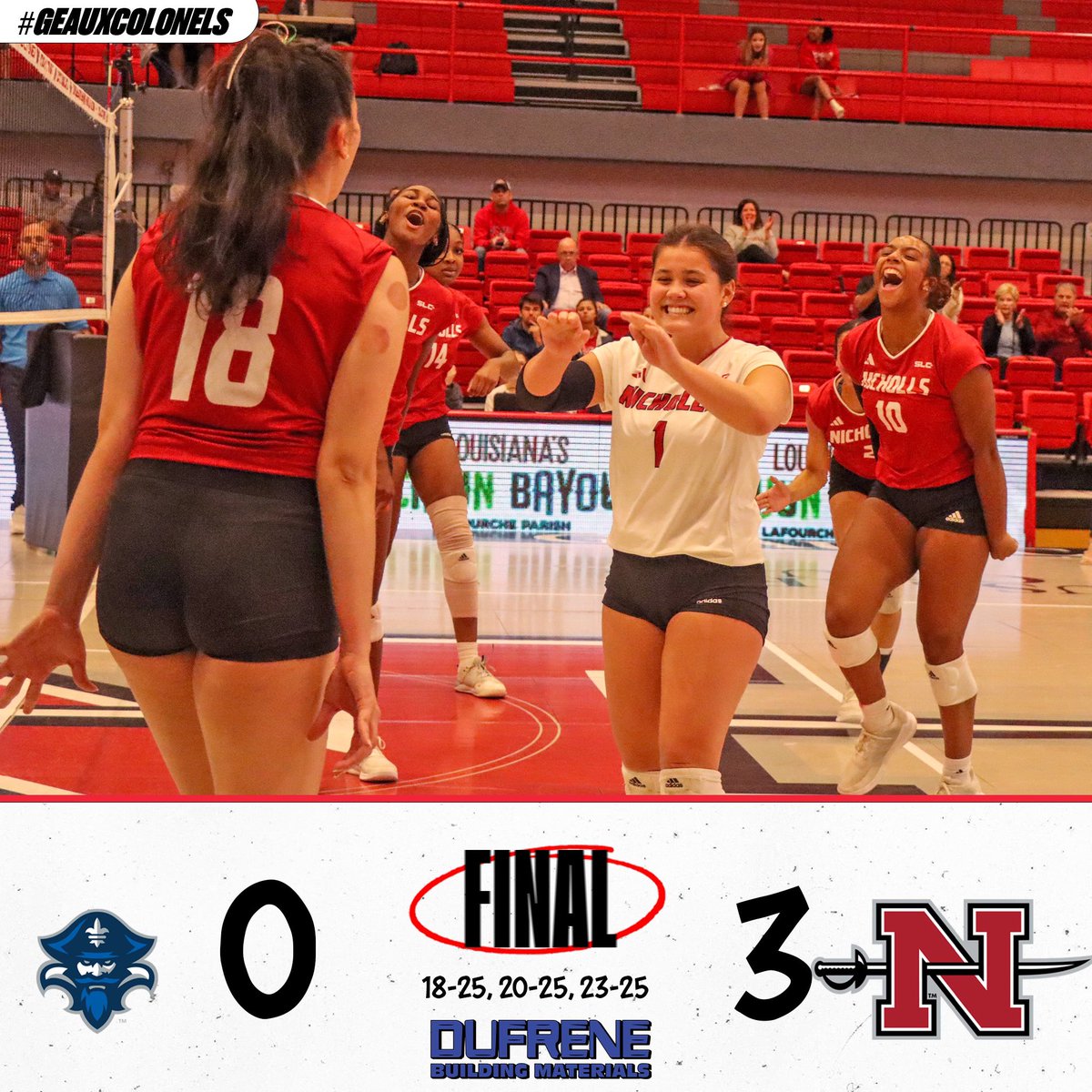 Nicholls Volleyball tweet media