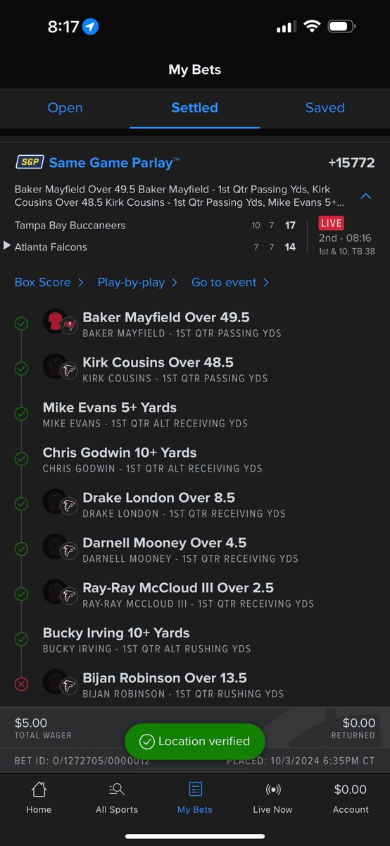 Can’t believe I missed $800 by a 1.5 yards