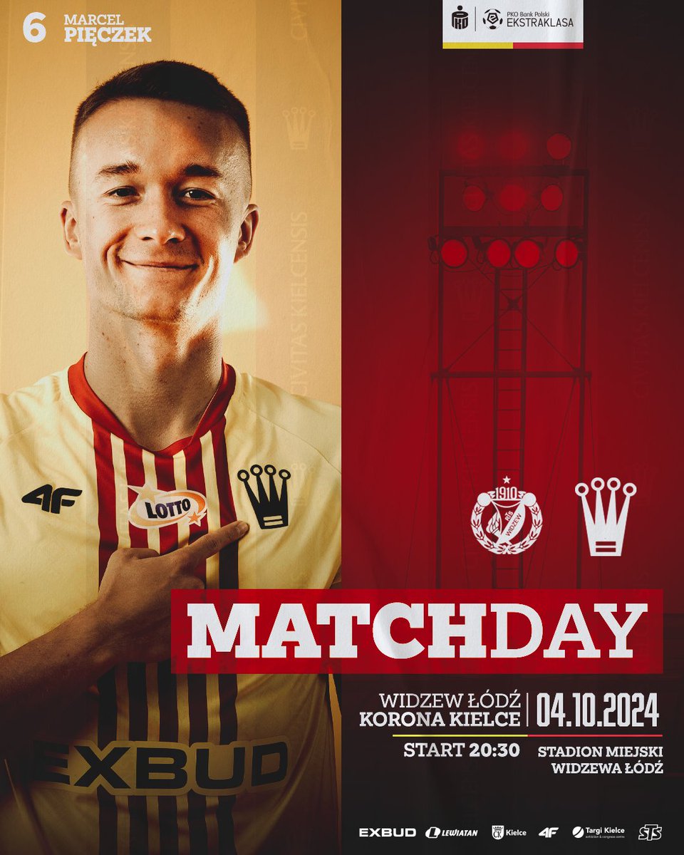 📣 Po zwycięstwo Koroniarze! 🟡🔴
🆚 <a href="/RTS_Widzew_Lodz/">Widzew Łódź</a>
🏟 Stadion Miejski Widzewa Łódź
⏱ 20:30
💰 Kursy: bit.ly/3XOu5pf
📺 <a href="/CANALPLUS_SPORT/">CANAL+ SPORT</a>
📻 <a href="/RadioKielce/">Radio Kielce</a>
📲 #WIDKOR