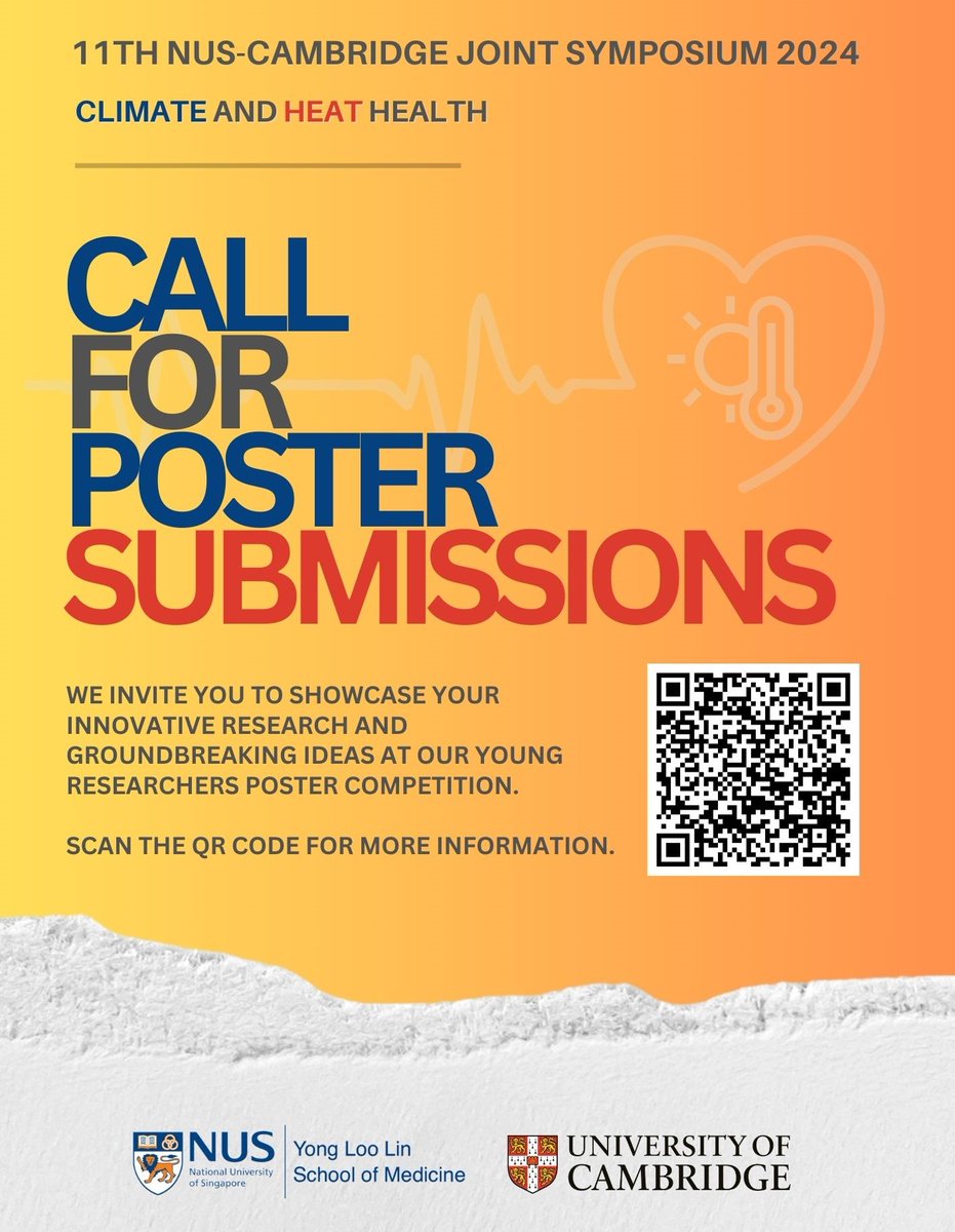 Final call out to anyone keen to share your ideas and innovative research on the impacts of climate change on our health. We have extended our submission deadline to Oct 11, 2024. …ge-joint-symposium-2024.my.canva.site/young-research… #hrpcsg