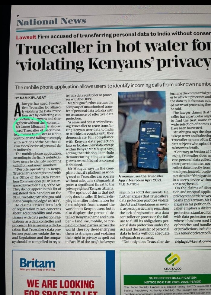 .In this petition before the Office of the Data Protection Commissioner, I argue that Truecaller's data handling practices in Kenya fail to comply with the country's data protection laws...