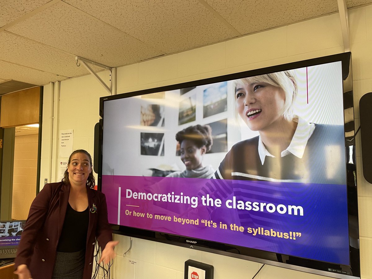 JonathanMalloy's tweet photo. It was great to welcome ⁦@drvalvez⁩, winner of the 2024 ⁦@cpsa_acsp⁩ Teaching Excellence Prize, to ⁦⁦@cu_polisci⁩ today. Dr Vézina shared her innovative methods that allow students to shape the course syllabus, and engaged us in our own designing exercise. https://t.co/2HdeOfSPIk