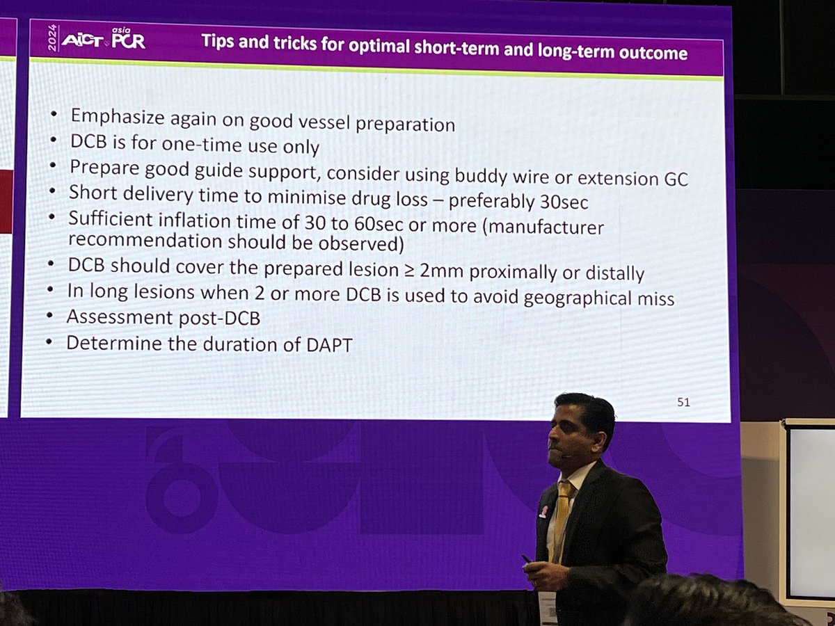 IndahSP_MD's tweet image. Decision to do DCB is done after lesion preparation

Strategy to better prepare:
If lesion is not yielding or if there is recoil after successful balloon expansion
➡️ UP your game by using scoring or cutting balloons or even IVL

After good prep, #DCB can be implanted
#AiCTPCR