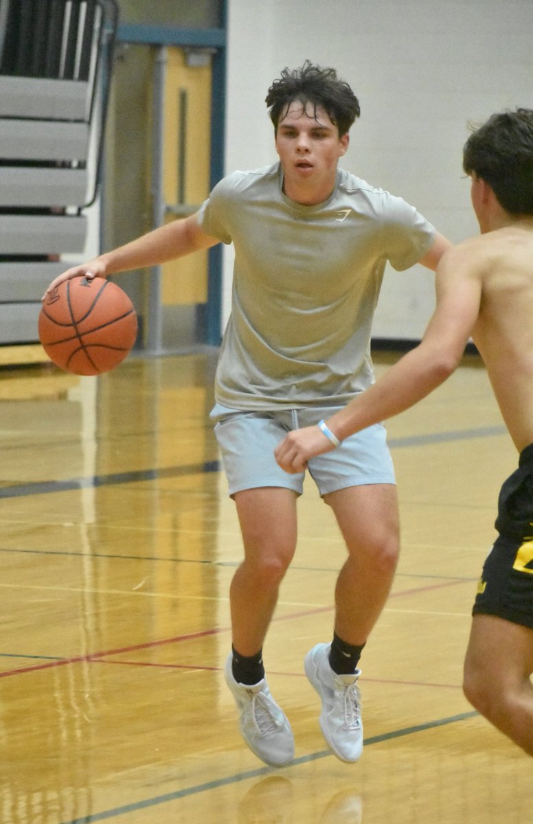 Alma College's early offer to Charlevoix 2026 guard Joe Gaffney looks prescient, made winning plays on or off the ball at Bank Hoops Northern Michigan workout.