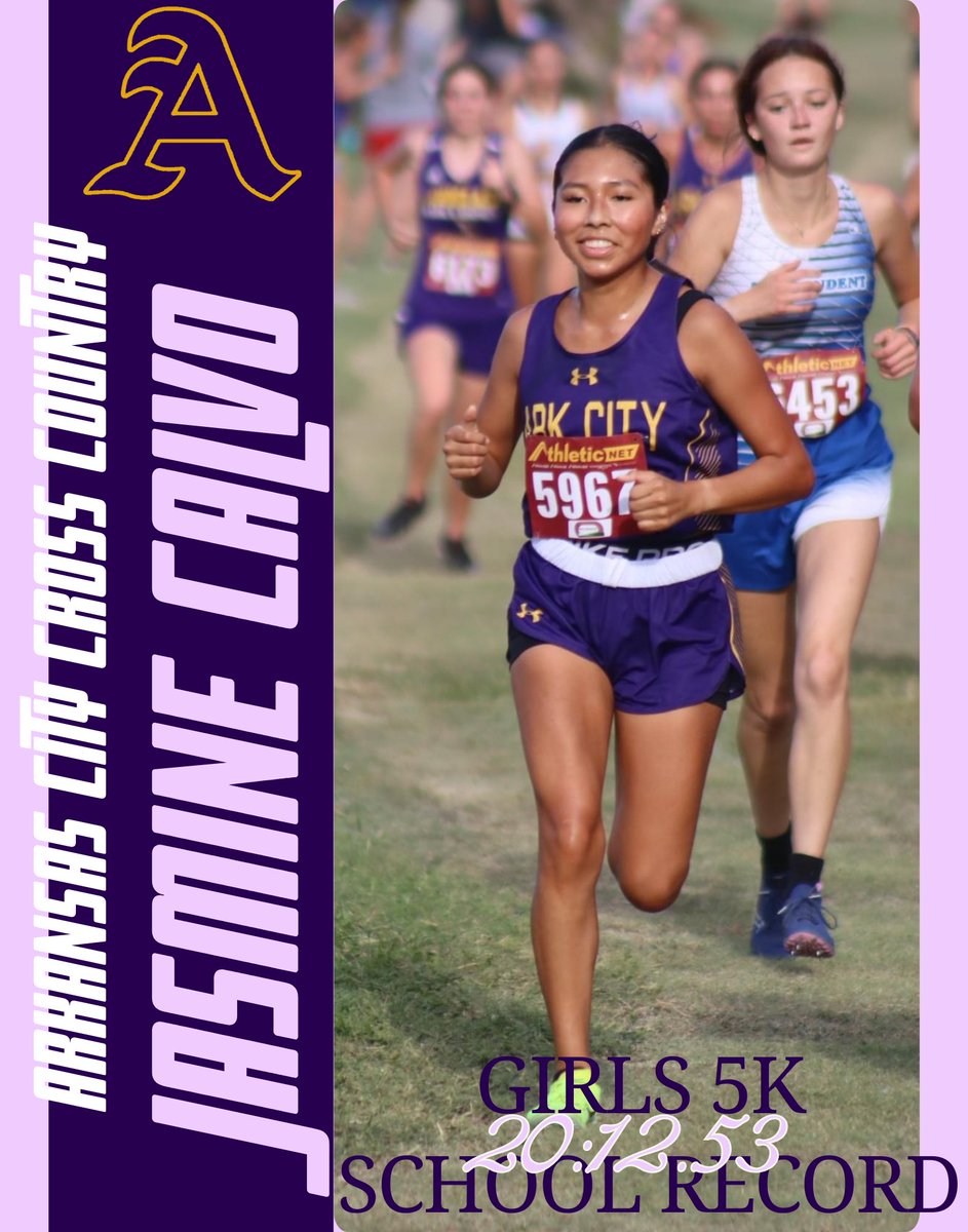 Congratulations to Jasmine Calvo for placing 1st at the Winfield Invitational and setting a new school record!

#ArkCitySTRONG