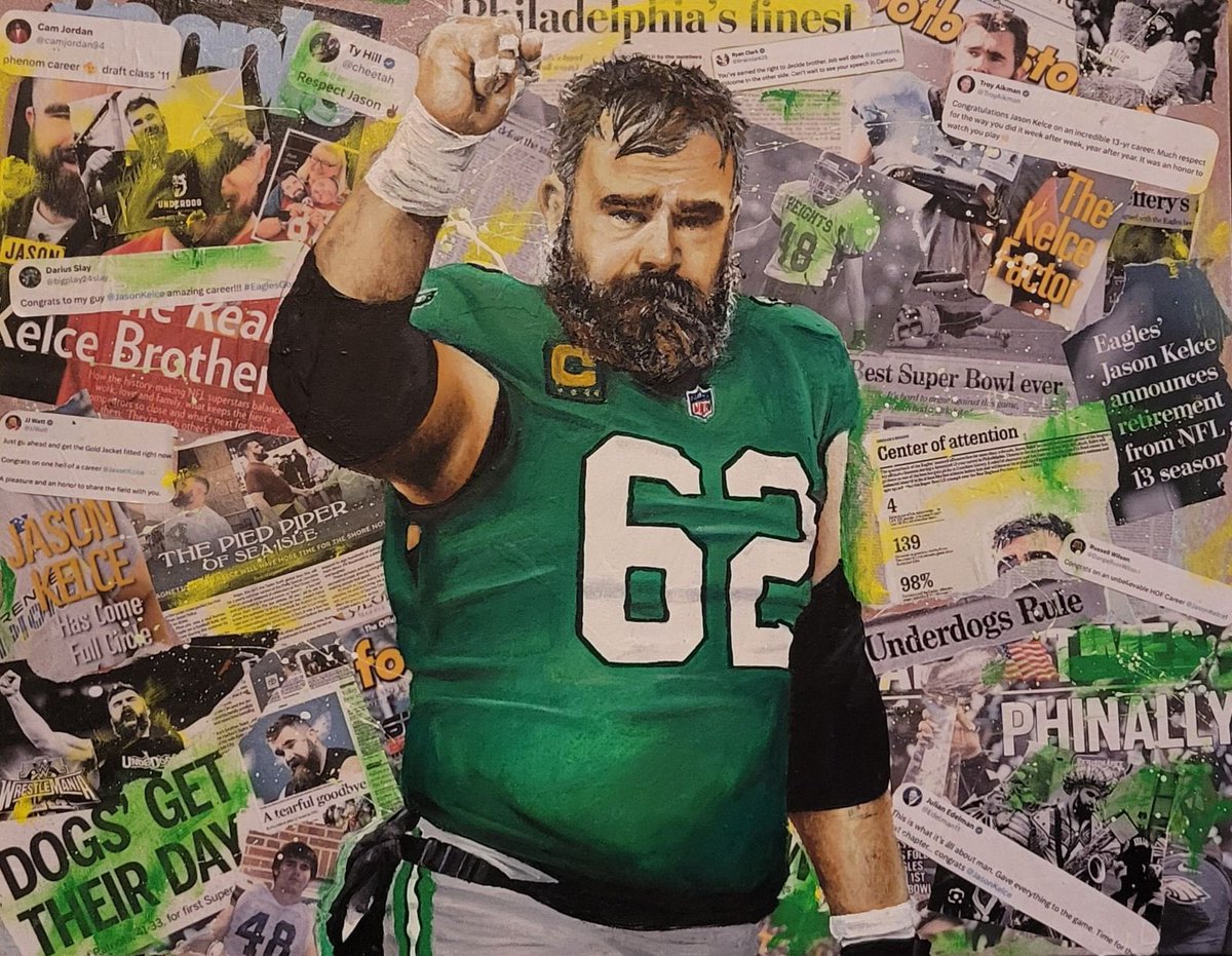 Eastern_pabdf's tweet photo. @JasonKelce  will you please sign this for an auction? Proceeds go to a charitable organization? I live in West Chester and can easily make arrangements for you to see it and sign it! 🙏🏻🙏🏻🙏🏻 we have 2 days! It’s a beautiful piece by Philly native Joe Sannutti. @newheightshow https://t.co/KikvE8G3Kc