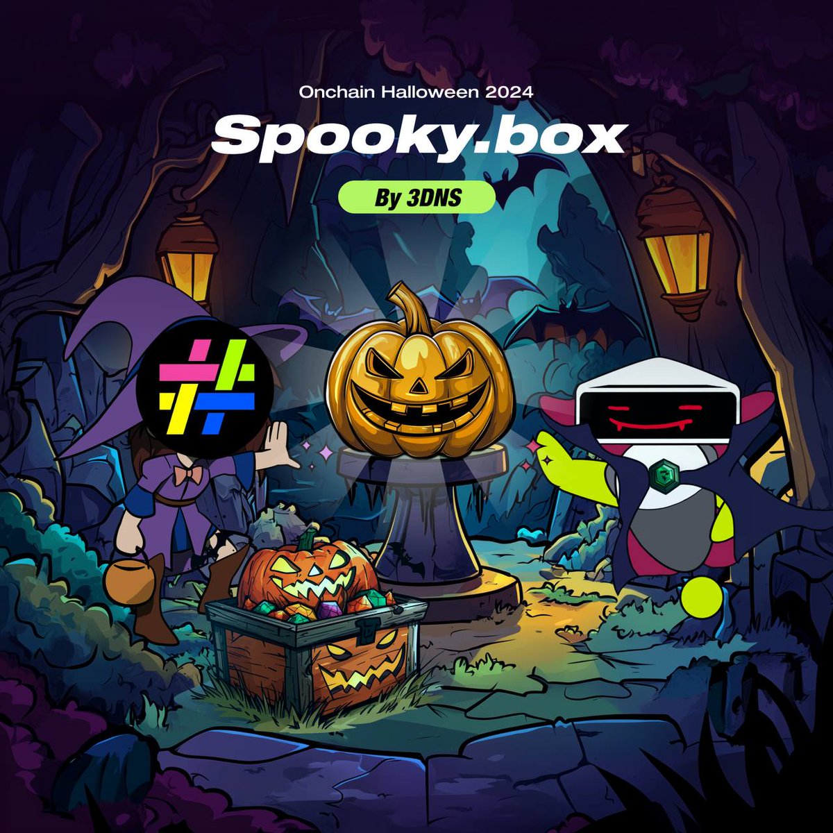 webhash_eth's tweet image. Get ready for an Onchain Halloween in 2024 with @3dns_inc! 🎃 WebHash is cooking up something special with our onchain buddy. Stay tuned! 👻✨