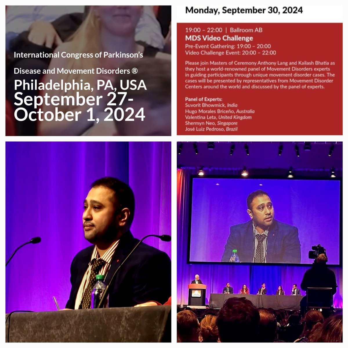 Suvorit Bhowmick (@suvorit_b) on Twitter photo Thrilled to be in the panel for the 2024 MDS Video Challenge! When I first saw it in 2018, I dreamt of presenting a case; never did I imagine to be an expert panelist in a short span. I thank the magnificent masters of ceremony Dr. Lang and Dr. Bhatia.
<a href="/kailashbhatia/">Kailash Bhatia,</a>
#MDSCongress Thrilled to be in the panel for the 2024 MDS Video Challenge! When I first saw it in 2018, I dreamt of presenting a case; never did I imagine to be an expert panelist in a short span. I thank the magnificent masters of ceremony Dr. Lang and Dr. Bhatia.
<a href="/kailashbhatia/">Kailash Bhatia,</a>
#MDSCongress