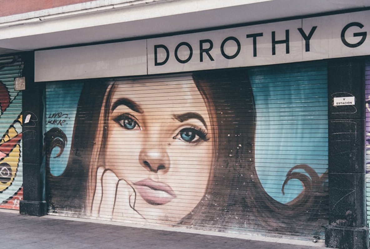 localmx_'s tweet photo. #VidaLocal Avenida 20 de noviembre está llena de mujeres pintadas en las puertas metálicas de las tiendas y locales y sólo se ven cuando cierran. https://t.co/vXhVjahLuC https://t.co/CoVjrEKVGF