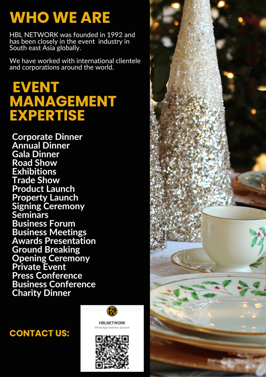 EventHblnetwork's tweet image. Experience an exclusive evening of elegance  private corporate dinner in the heart of Kuala Lumpur. Indulge in gourmet cuisine with #HBLNETWORKEVENT

#CorporateDinner #KualaLumpur #BusinessNetworking #LuxuryDining