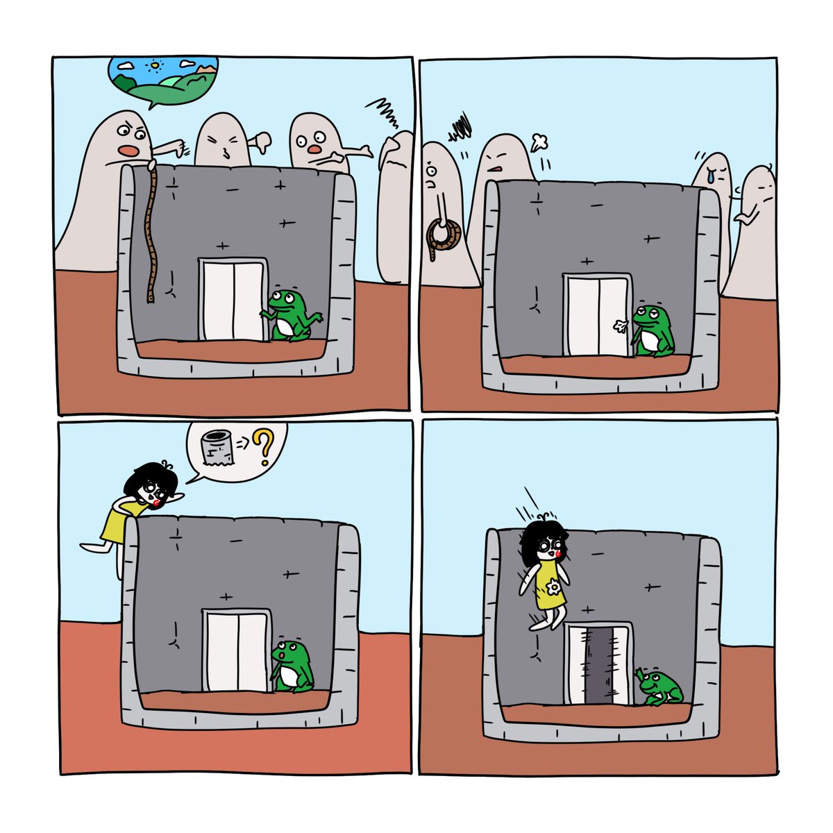 LIBIDOviator's tweet photo. A frog in the well.
People who only see the surface of the well.
People who say all wells are the same.
The world is full of secrets, dangers,
romance, and fun hidden within everything!
#Character #Illustration #FrogInTheWell https://t.co/RoDQSHDTCk