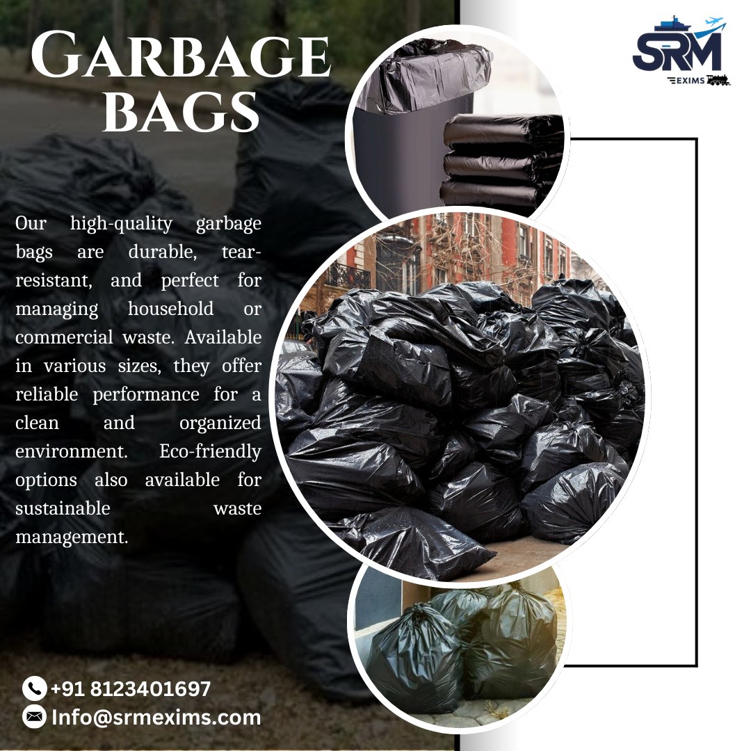 SrmExims's tweet image. #HeavyDutyBags #ReliableWasteBags
#SmartWasteSolutions #EcoBags #TrashManagement
#CleanAndGreen #WasteBagsExport
#PremiumGarbageBags #WasteCollection
#EcoConscious #SustainableWaste #HighQualityBags
#BagItRight#GarbageBags #WasteManagement
#EcoFriendlyBags #DurableBags