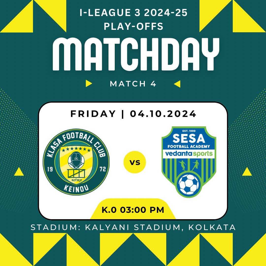 manipurfootball's tweet photo. MATCHDAY🚨
💻 Live on Indian Football Youtube Channel.
#ILeague3 #ManipurFootball #KLASAFC https://t.co/3RYRSwTBiA