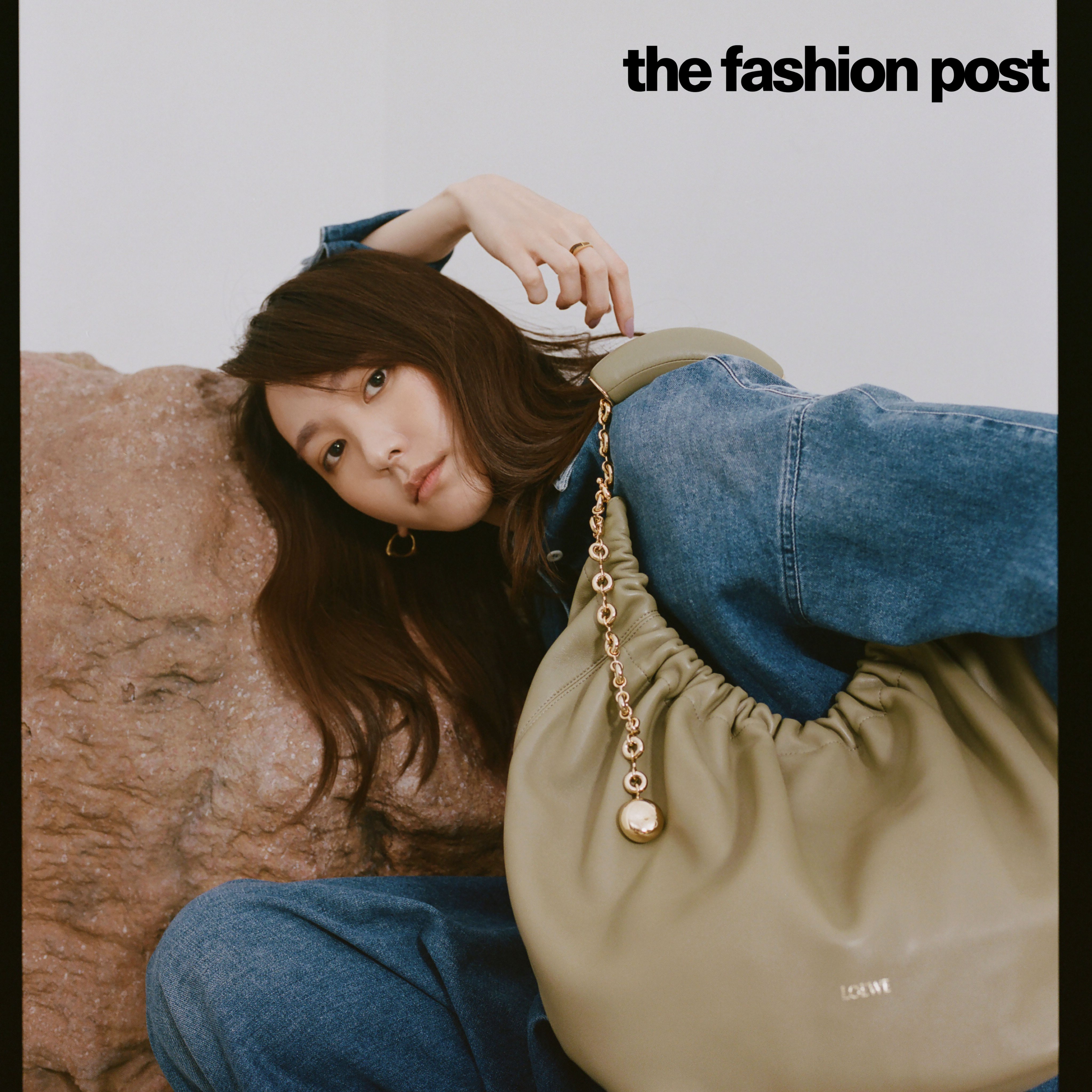 完売必至★LOEWE ロエベ ドレープスカート ロゴパッチ デニム ドレープ スカート（デニム） ブルー - LOEWE