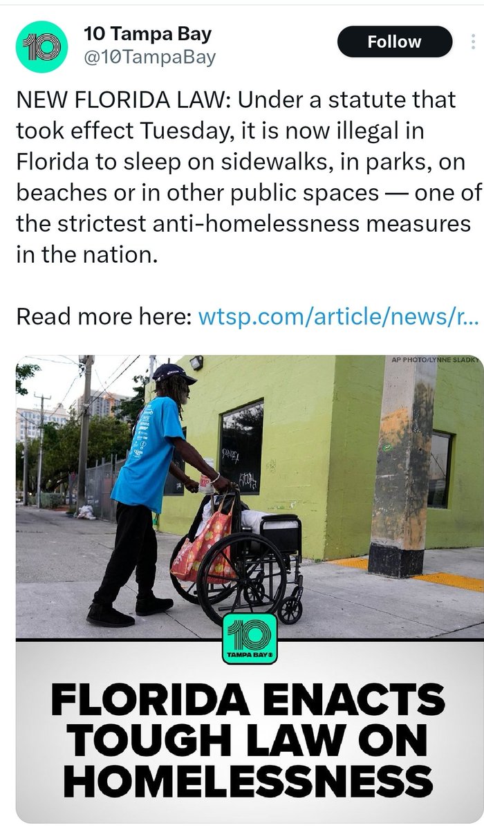 tomseitz's tweet photo. Law Enforcement will just do what they've ALWAYS done. Look the other way for the homeless "F**Ks" that give them drugs, sex, etc. AND bully/threaten/vandalize/assualt the few decent "stupid f**ks." This is what happens in Broward County anyway. https://t.co/p6DRTFJrPL