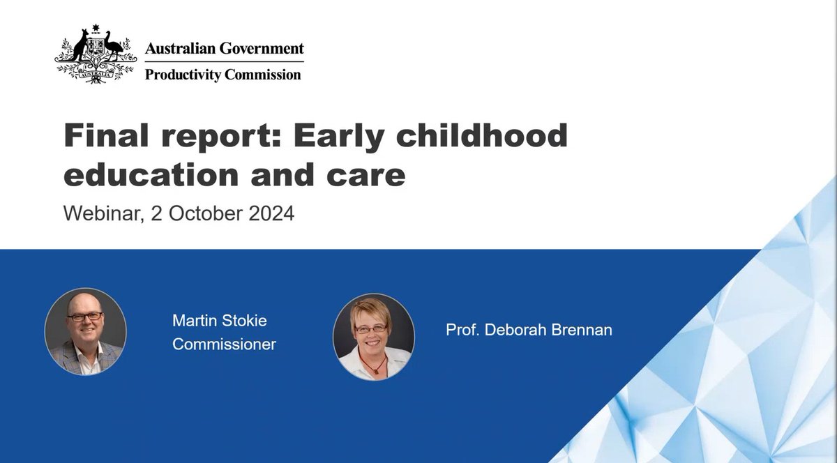Earlier this week, Commissioner Martin Stokie and Associate Commissioner Prof. Deborah Brennan hosted a webinar where they shared insights and details from the #EarlyChildhoodEducation and Care inquiry: bit.ly/3zKihMG
Read the final report: bit.ly/3XMr0XN