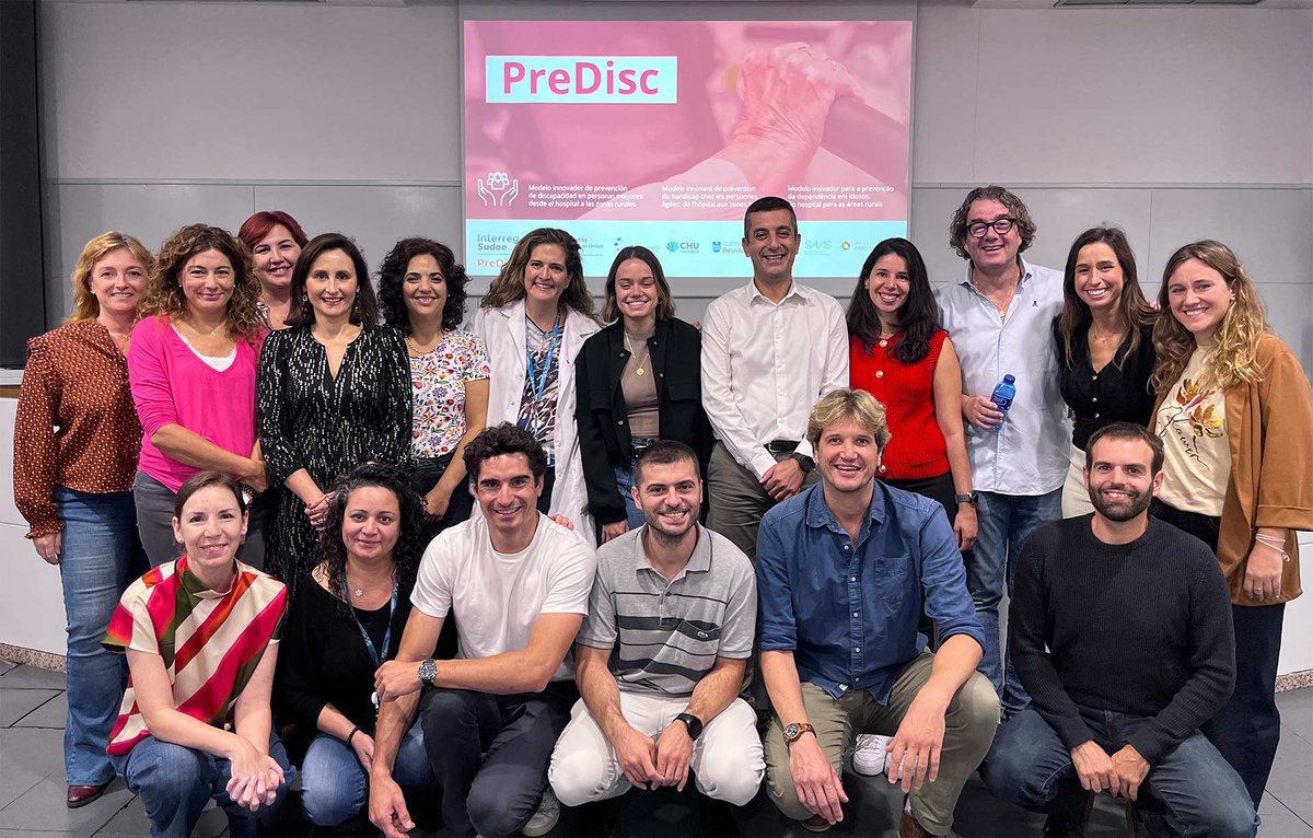 🎯#PreDisc: cambiar la practica asistencial incorporando ejercicio físico 🏋️para restaurar la fuerza, mejorar la calidad de vida de mayores y facilitar una transición eficiente del hospital a atención primaria.
🤝 <a href="/6Sudoe/">Interreg SUDOE</a> #FEDER🇪🇺
Muchas gracias <a href="/saasandorra/">SAAS</a> por la organización!