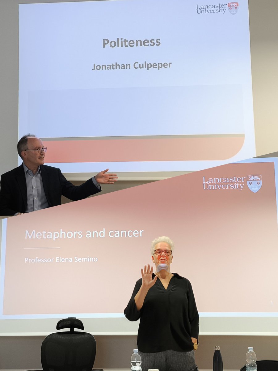 And so, after spending years eagerly studying their books, chapters, and articles, <a href="/j_culpeper/">Jonathan Culpeper</a> and <a href="/elenasemino/">Elena Semino @elenasemino.bsky.social</a> are finally "mine" for a whole month as visiting professors at <a href="/SapienzaRoma/">Sapienza Università di Roma</a>—and they’ll be sharing an office with <a href="/MargheDore25/">Margherita Dore</a> and me!😍😍😍