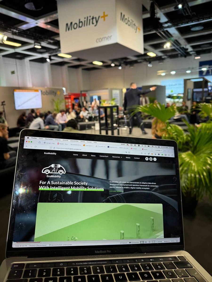 EcomobilityP's tweet photo. Mirko Ross, founder of #asvin, showcased the #EcoMobility project at #InnoTrans. 

EcoMobility will create and demonstrate an adaptive data-driven development, deployment and operation framework for connected / electric vehicles to enable a digital mobility ecosystem. https://t.co/KnNPgFK7d1