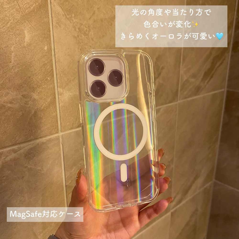 airj_Official's tweet photo. iPhone16/iPhone16Pro 用
MagSafe充電対応 オーロラクリアケース🌈

光の角度や当たり方で色合いが変化する、きらめくオーロラがおしゃれ⭐️🩵✨
カメラフレームでレンズを守ります✨
衝撃に強いTPU+PC素材採用。
#iPhone16 #iPhone #MagSafe #エアージェイ #大人かわいい

https://t.co/ScSYRbvX30 https://t.co/XtO8cqFdt7