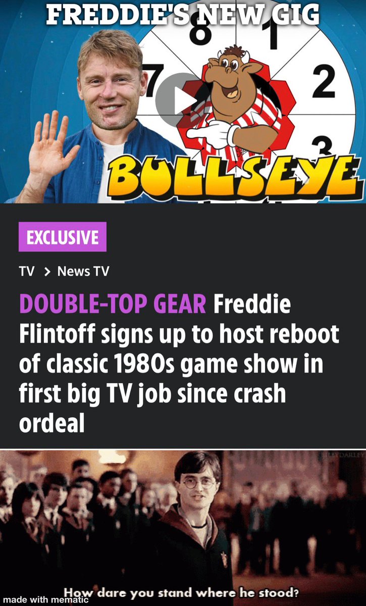michaelthomasw2's tweet image. #bullseye #freddieflintoff #tv
