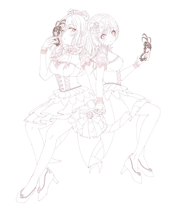 シャニマス6.5th Anniversary LIVE "Chapter 283"お花企画にてイラスト描かせていただきました〜ラフから完成まで保存しておいたので試しに#かりんちゃんあのね 