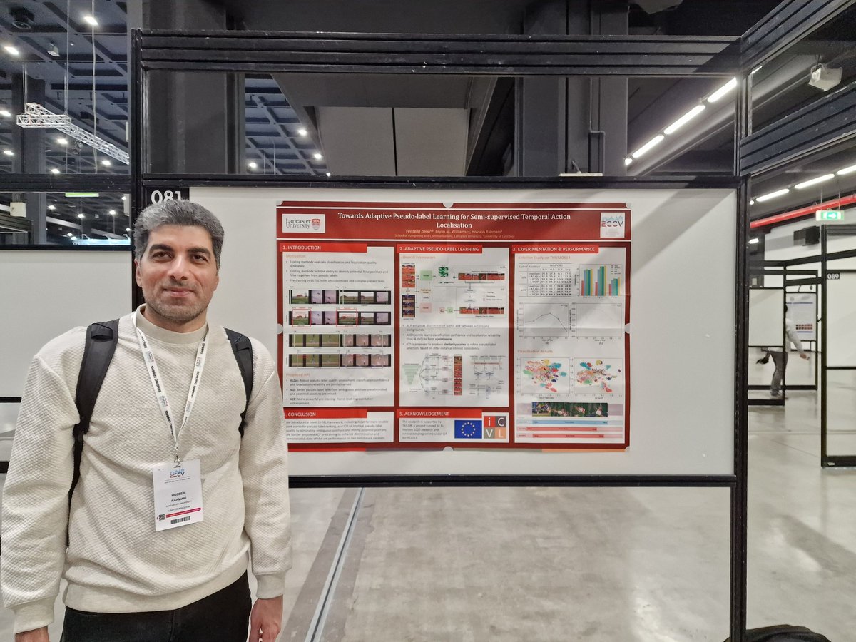 Don't forget to come and see Hossein presenting our work in temporal action localisation at poster 81. #ECCV2024