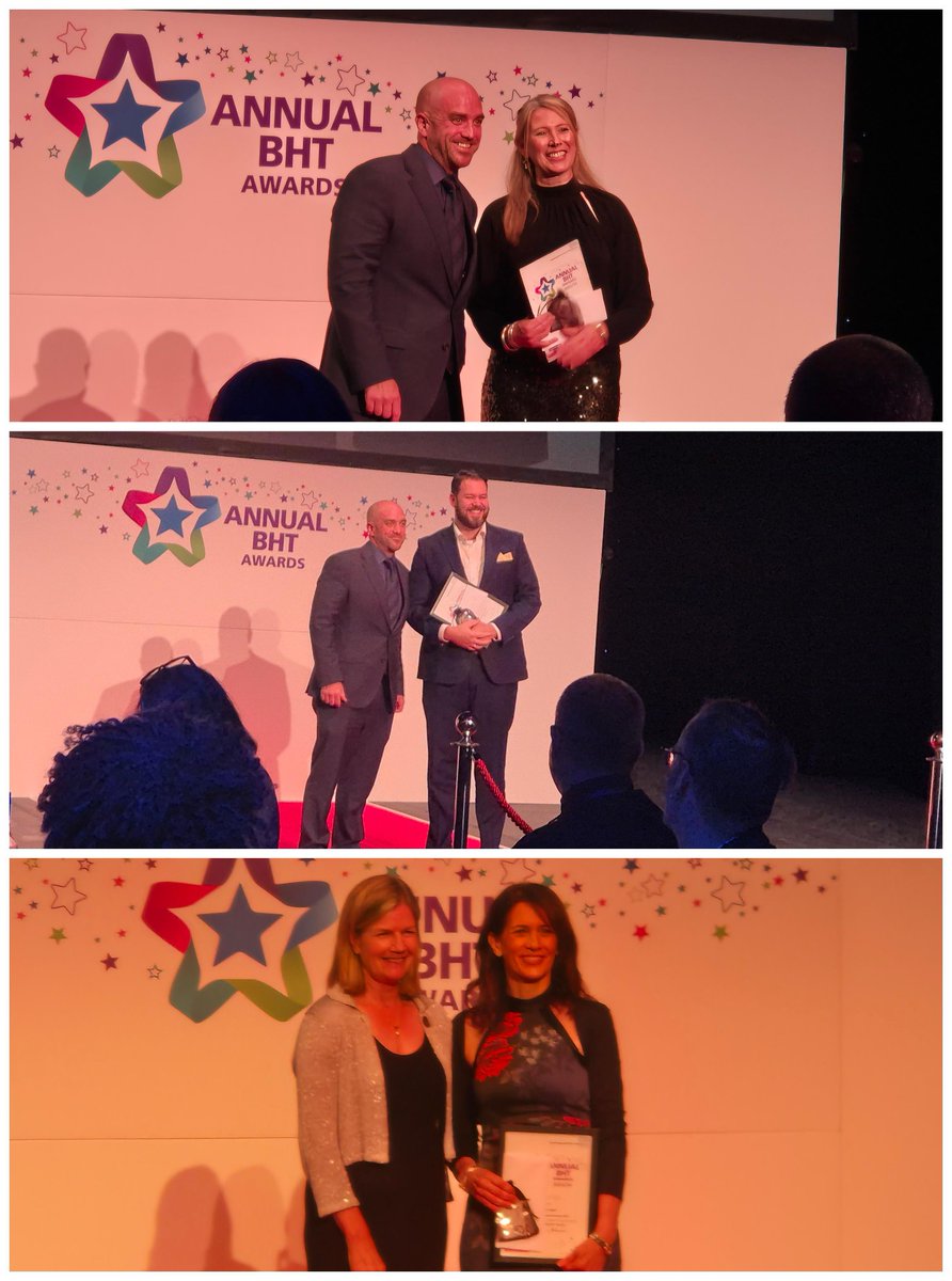 A great MDT, with @jocamp_physio and Dr Alex Rouse being runners up in the Outstanding Leadership Award and <a href="/ParkerKirsten/">Kirsten Hart</a> runner up in Lifetime Contribution Award. Adult and children/young people's services recognised <a href="/BucksHealthcare/">Buckinghamshire Healthcare NHS Trust</a> <a href="/NSICStokeMand/">The National Spinal Injuries Centre</a> #BHTawards.