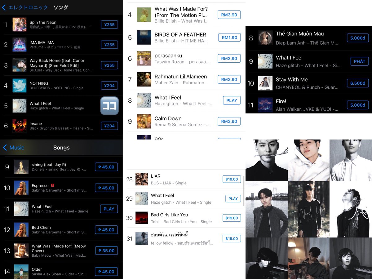 xixiizzz's tweet photo. iTunes Store- Song charts ranking

“What I Feel” by Haze Glitch 
Japan- 5th
Malaysia- 8th
Vietnam- 9th 
Philippines- 11th
Thailand- 29th 

proud of you @shun_zhongxi @haze_glitch27 👏🤍
 #WhatIFeel_HazeGlitch
#ShunNakanishi https://t.co/8I06r6hvWk