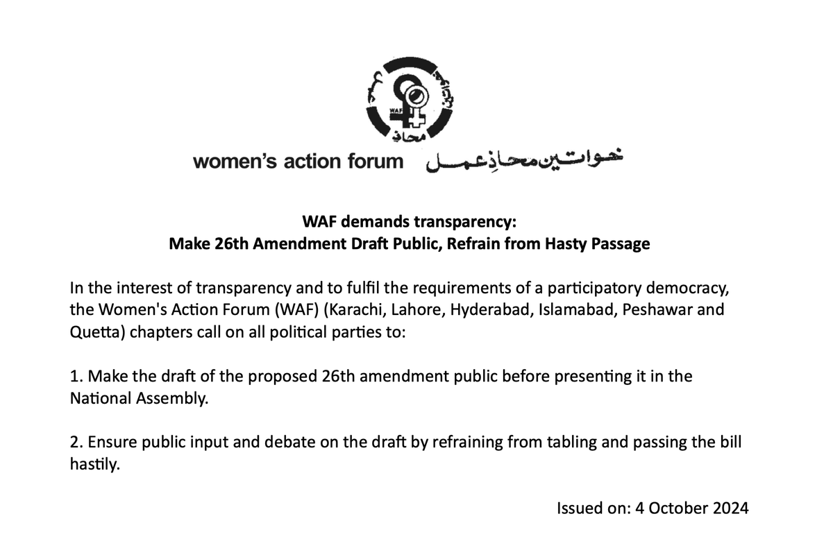 Women's Action Forum - Lahore tweet media
