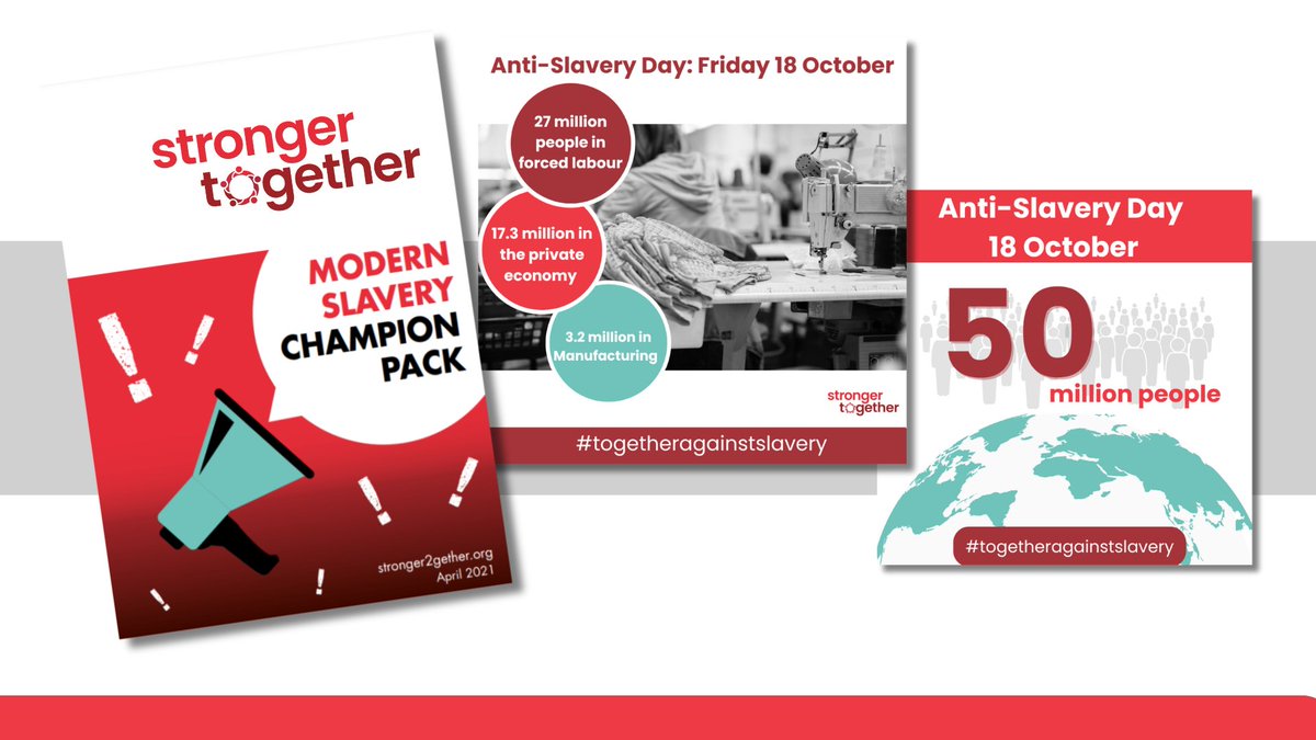 It's officially two weeks until Anti-Slavery Day 2024! 🕒 What is your organisation doing to mark this important date in the calendar? Discover the range of offerings and download our #AntiSlaveryDay media pack here 👉 loom.ly/wNorQJ0

 #togetheragainstslavery