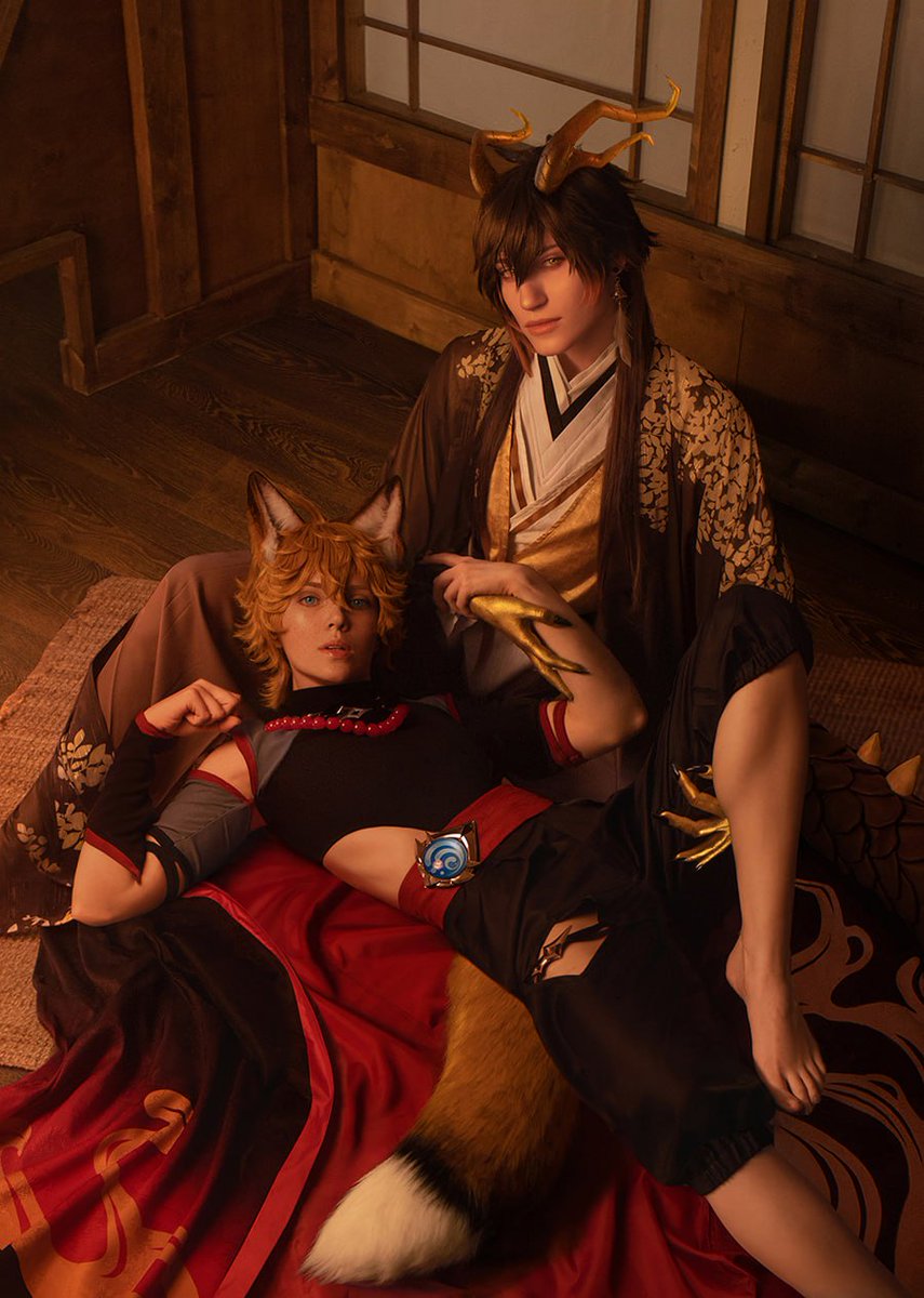 ZhongChi time!
Tartaglia by me~
Zhongli <a href="/hi_hitch_/">.goddess of evil and queen of darkness. ☽</a> 
#Zhongchi #GenshinImpactcosplay #GenshinImpact