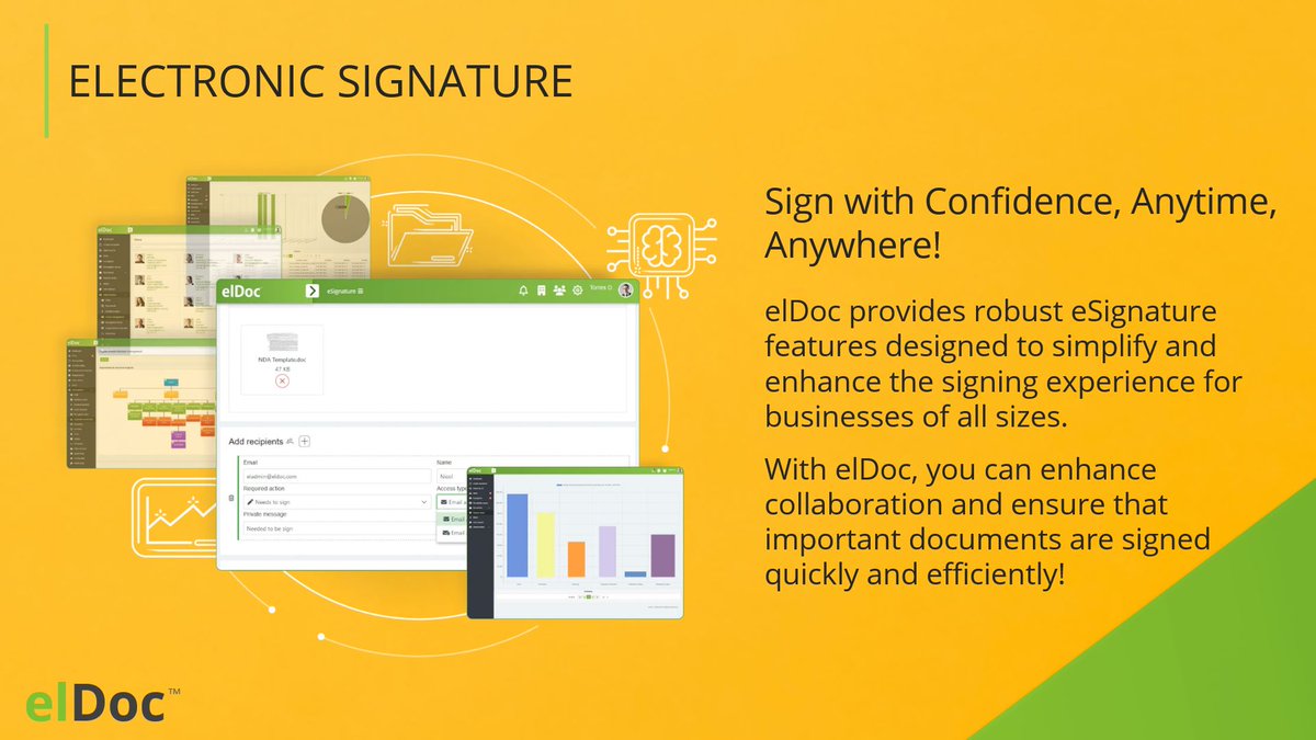 elDoc_online's tweet image. Sign with Confidence! ✍️ elDoc’s #eSignature feature ensures that important documents are signed quickly and efficiently - anytime, anywhere. Streamline your workflow and enhance collaboration. #DigitalSigning #WorkflowAutomation #SaaS #elDoc

Learn more👉 eldoc.online/features/elect…
