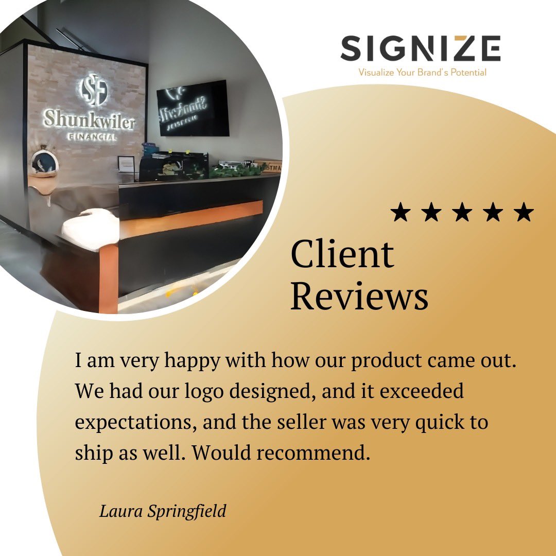 Signize_us's tweet image. At Signize.us, we take pride in delivering exceptional signage solutions and outstanding customer service. Here’s what our clients have to say about their experiences with us: