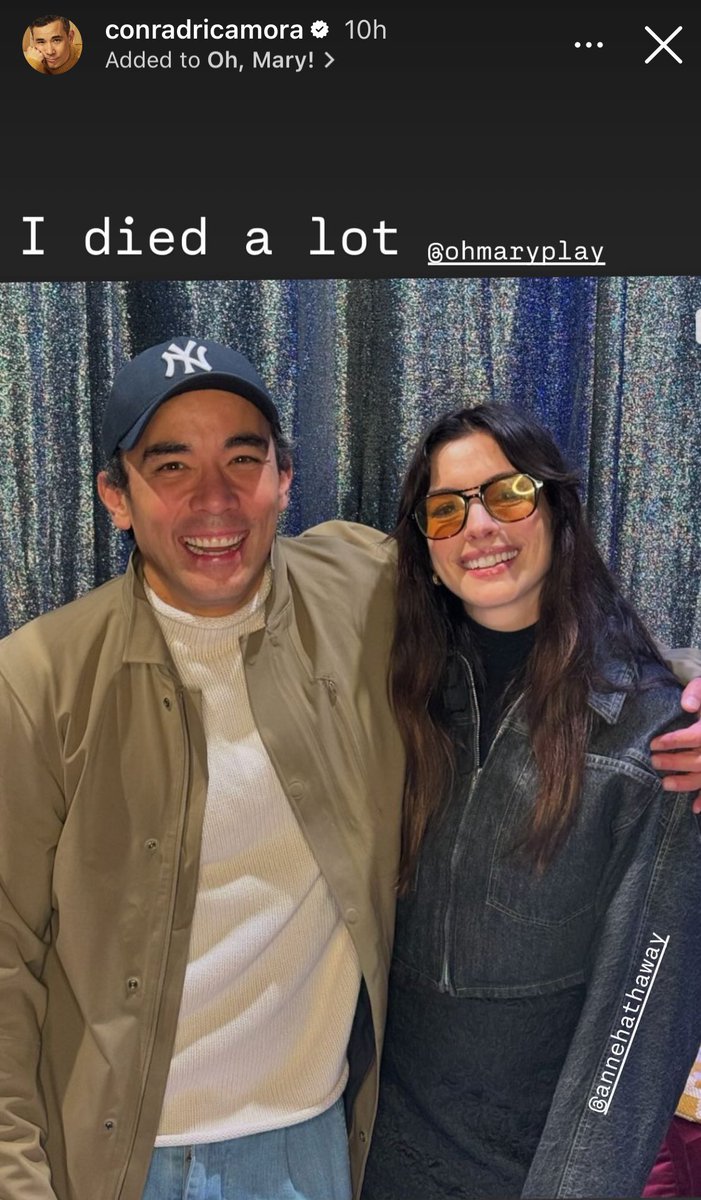 fyeahtgawm's tweet image. Conrad Ricamora and Anne Hathaway 😍
