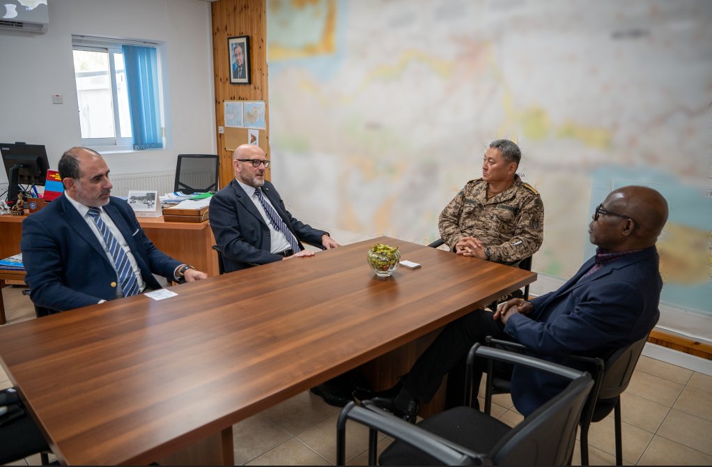 UN_CYPRUS's tweet photo. #UNFICYP's Force Commander, Maj Gen Erdenebat Batsuuri, together with the Mission' Senior Advisor, Aderemi Adekoya, welcomed the Ambassador of the Sovereign Order of Malta, Domenico Giani, for a brief on the 🇺🇳's peacekeeping efforts on the island. #A4P #InTheServiceOfPeace https://t.co/JjHm4rEBBb