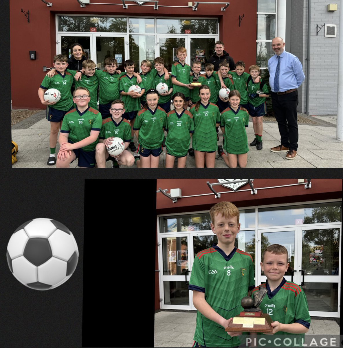 CCArdMhacha's tweet photo. Bhain an fhoireann peile Bliain 8 inné ag Ardscoil Naomh Pól, An Sruthán.🌟👏☺️. Our Year 8 team pictured below won their Gaelic Blitz yesterday at St Paul’s, Bessbrook. 🏆 ⚽️
#bródúil #comhghairdeas #peil  @stcatherines247 @stcatssport8 https://t.co/t2kxPVrj5M
