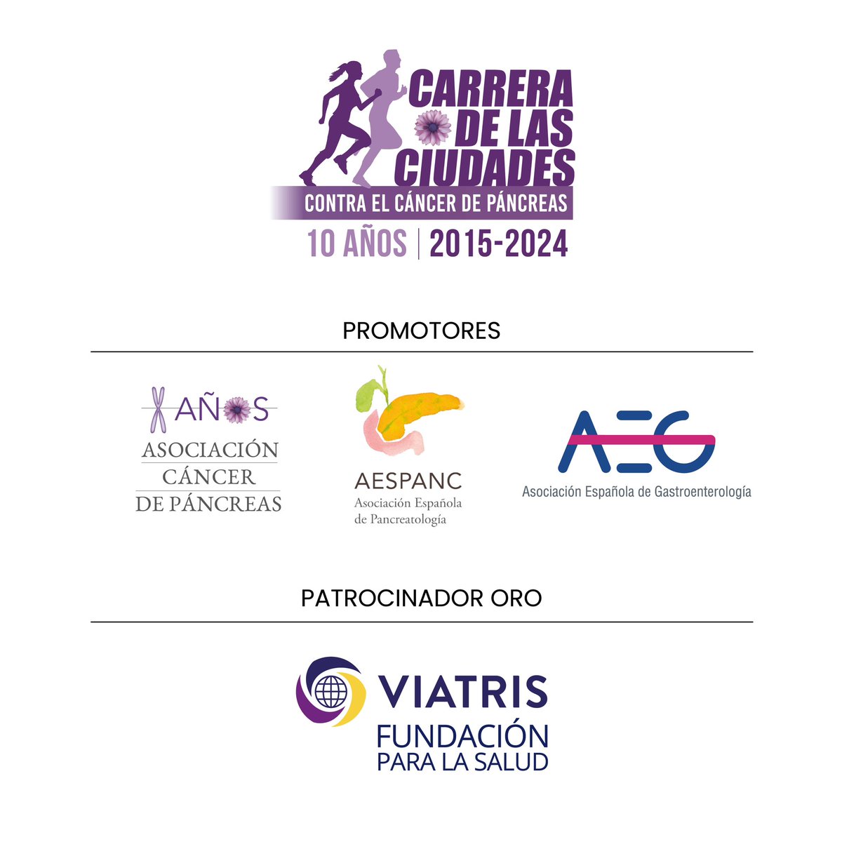 1️⃣0️⃣ años movidos por la esperanza gracias a todos vosotros!
💪Sigamos unidos🏃‍♀️Participa en la Carrera de las Ciudades para hacerlo posible:
🌐CARRERA VIRTUAL 11 al 24 nov (mundial)
<a href="/aegastro/">Aegastro</a> <a href="/AESPANC/">AESPANC</a> @acanpan #CarreraDeLasCiudades #CáncerDePáncreas #Investigación