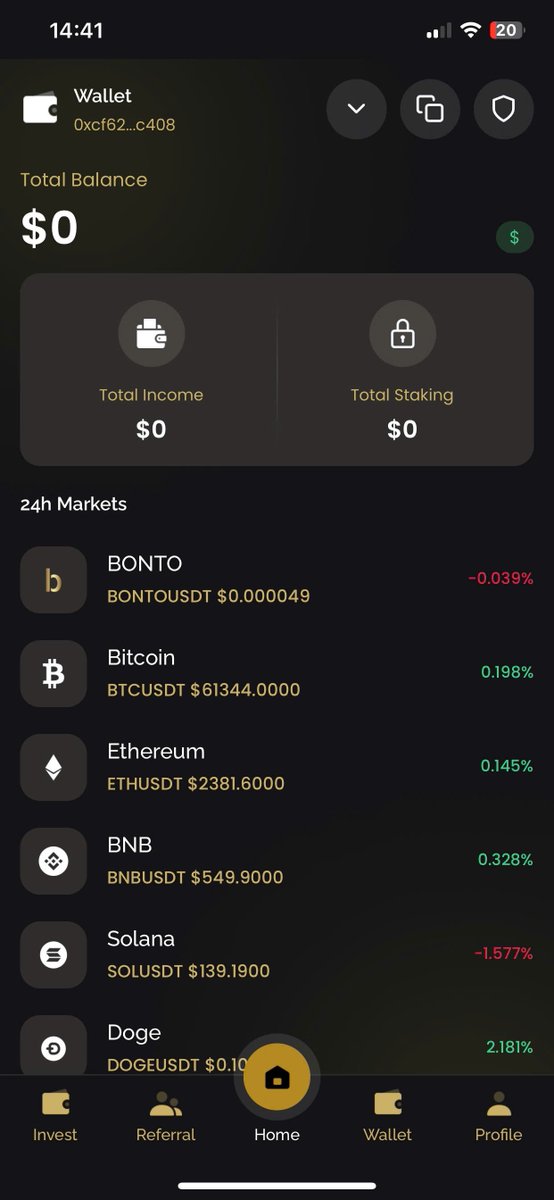 bonto_io's tweet photo. 🚀 Crypto Update: October 4, 2024
📈 Bitcoin (BTC): $61,1 (0.2%)  
📈 Ethereum (ETH): $2, (0.12%)  
📉 Solana (SOL): $139.8 (1.59%)  
🌍 BTC and ETH rise slightly, while SOL drops 1.59%, hinting at potential correction or market pressure. #CryptoUpdate #Bitcoin #Ethereum #Solana https://t.co/t04ktPW1hg