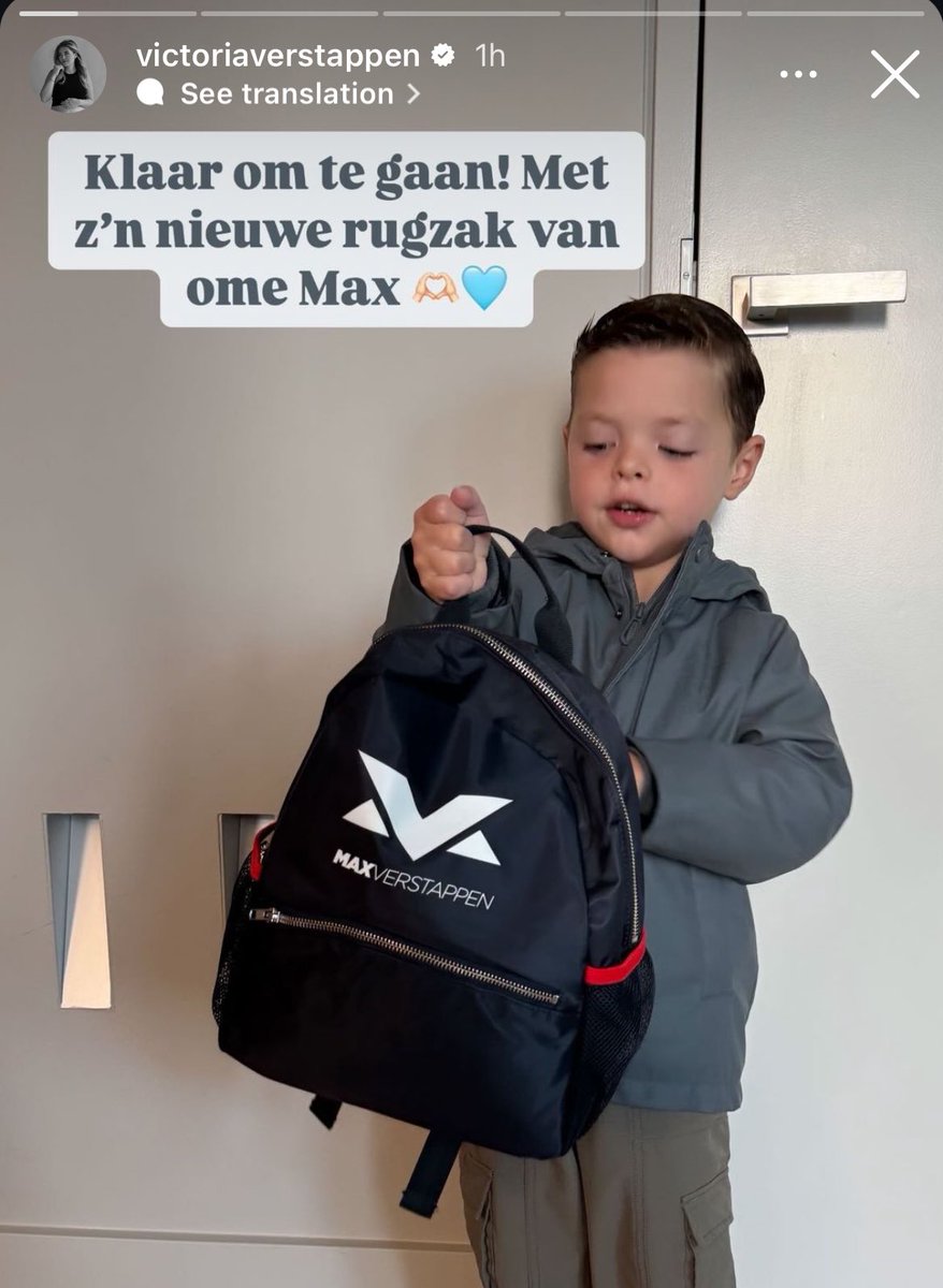 “ready to go, with this new backpack of uncle max” oh 🥹🥹🥹