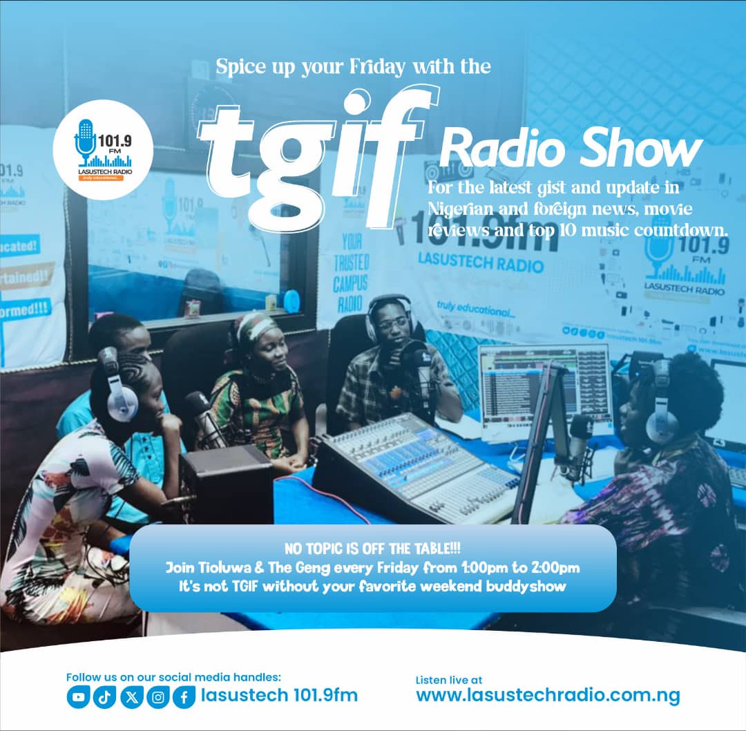 lasustech1019fm's tweet photo. #Tgif with Tioluwa on @lasustechf40430 https://t.co/8SP5Z00K4e