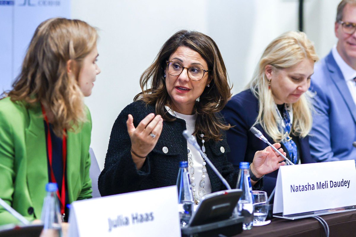 MTatOSCE's tweet image. 🌐 In the margins of the #WarsawHDC, @OSCE24MT, @osce_odihr, &amp;amp; @OSCE_RFoM co-organized a side event titled Preserving Democracy, Fighting Disinformation: AI-Generated Disinformation in the Context of Elections.

📍 Digital technologies can enhance democratic processes, but they…